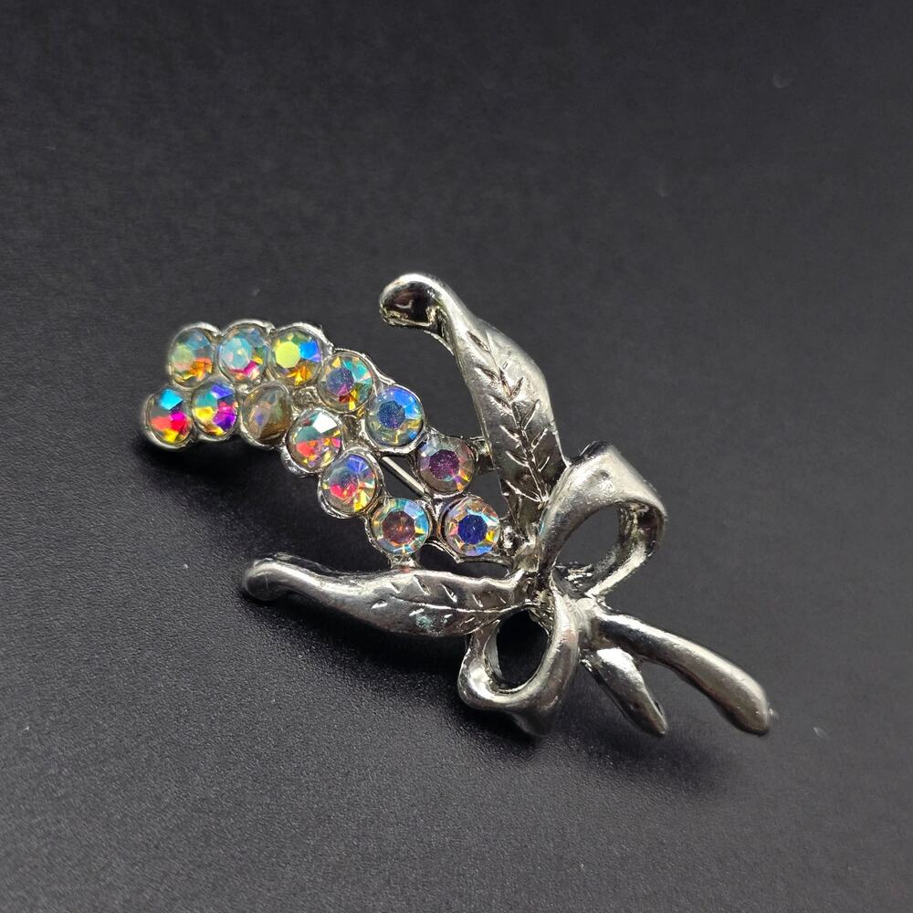 Aurora Borealis Rhinestone Wheat Brooch Fashion Jewelry